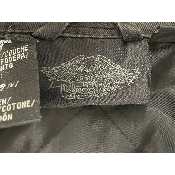 Harley-Davidson Canvas Cotton Blend Full Zip Jacket, Dark Grey, Biker, Men's Med - Picture 11 of 12